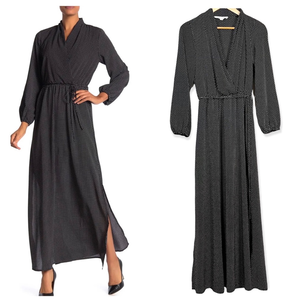 Superfoxx Polka Dot Tie Waist Maxi Dress